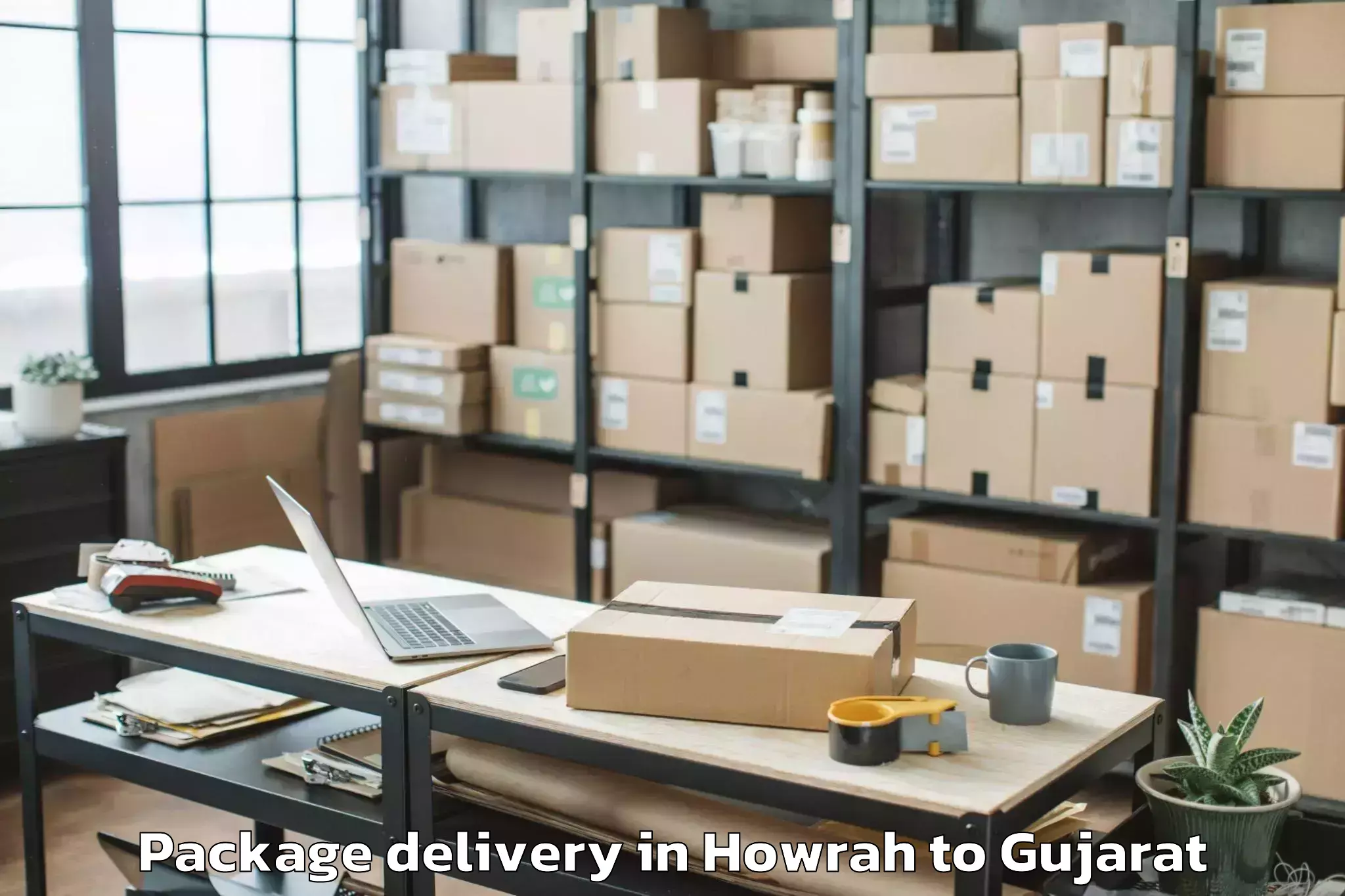 Book Howrah to Gadhada Package Delivery